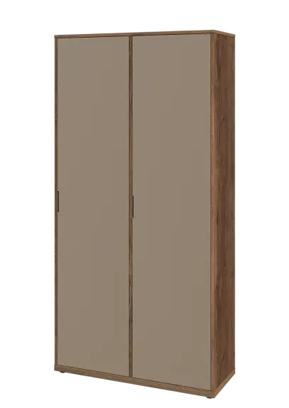 KSR6-81 P skříň šatní, 2x výsuvné ramínko, 2053x1022x400 mm, provedení pravé, dub halifax cínový/latte